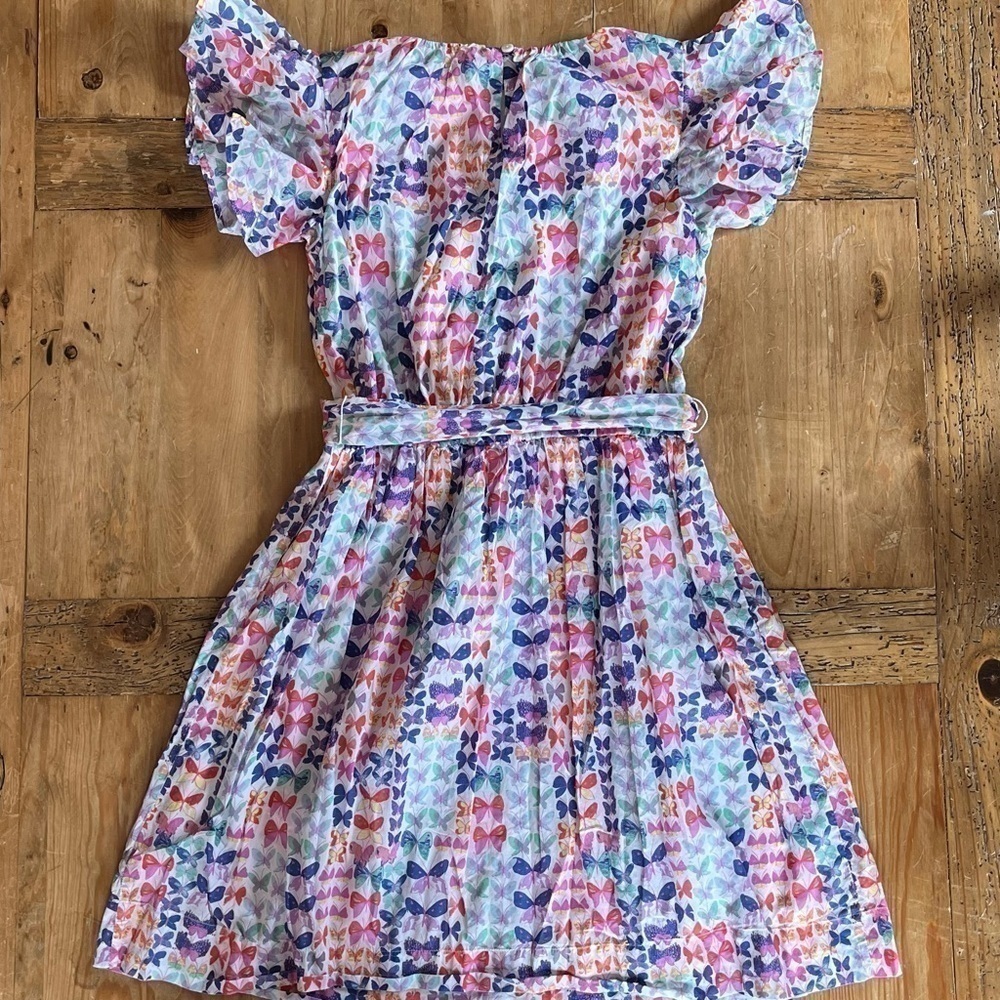 Girls J. Crew CrewCuts Colorful Butterfly Flutter Twirl Dress 12 - Picture 2 of 12